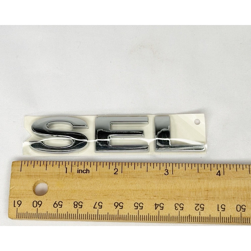 New OEM Ford SEL Liftgate Tailgate Emblem Badge Chrome 7T4Z-7842528-C NOS - Picture 5 of 9